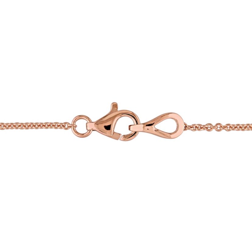 1/3 ct. t.w. Diamond Cluster Necklace in 14K Rose Gold