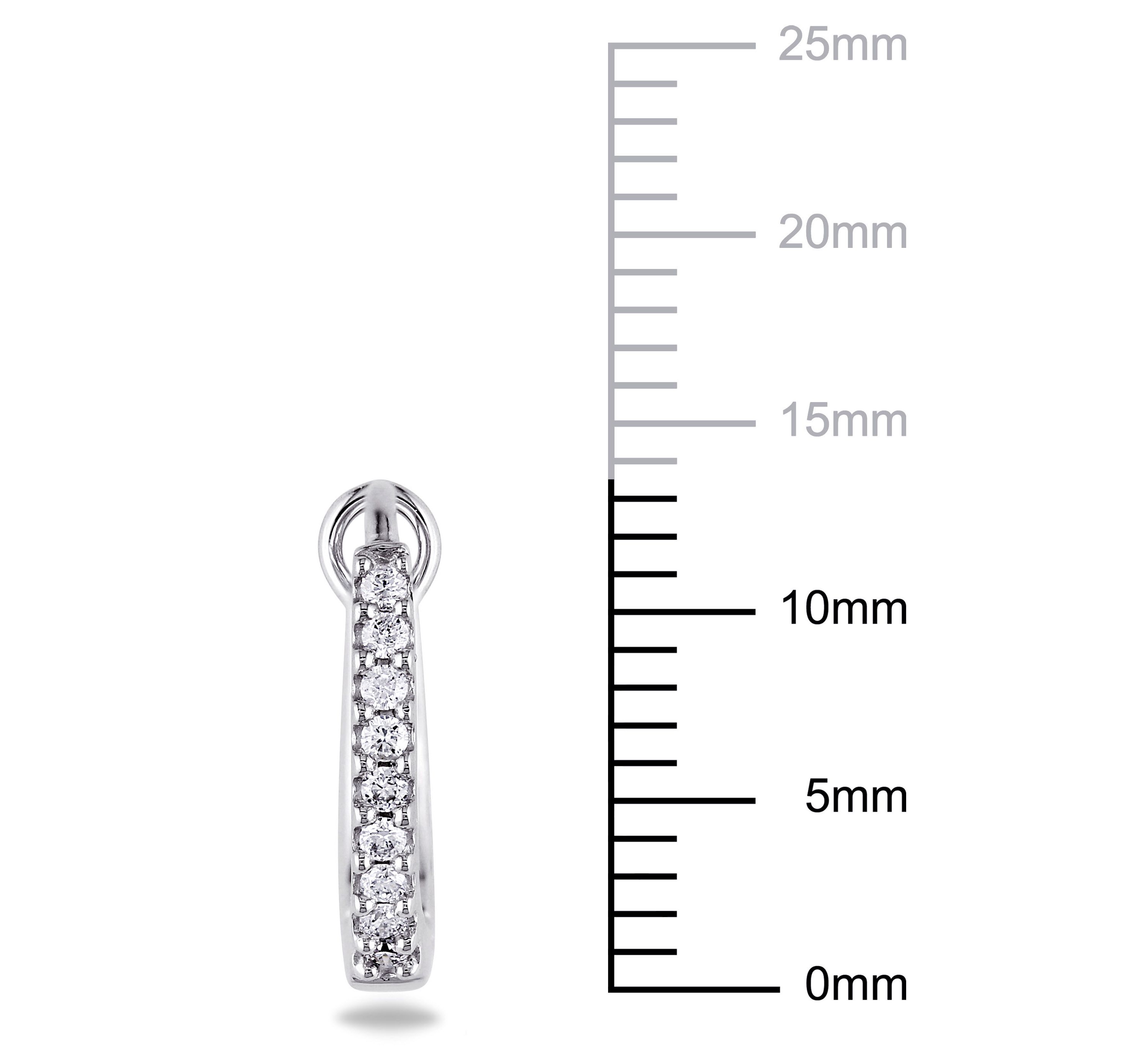 1/7 ct. t.w. Diamond Hoop Earrings in 14K White Gold