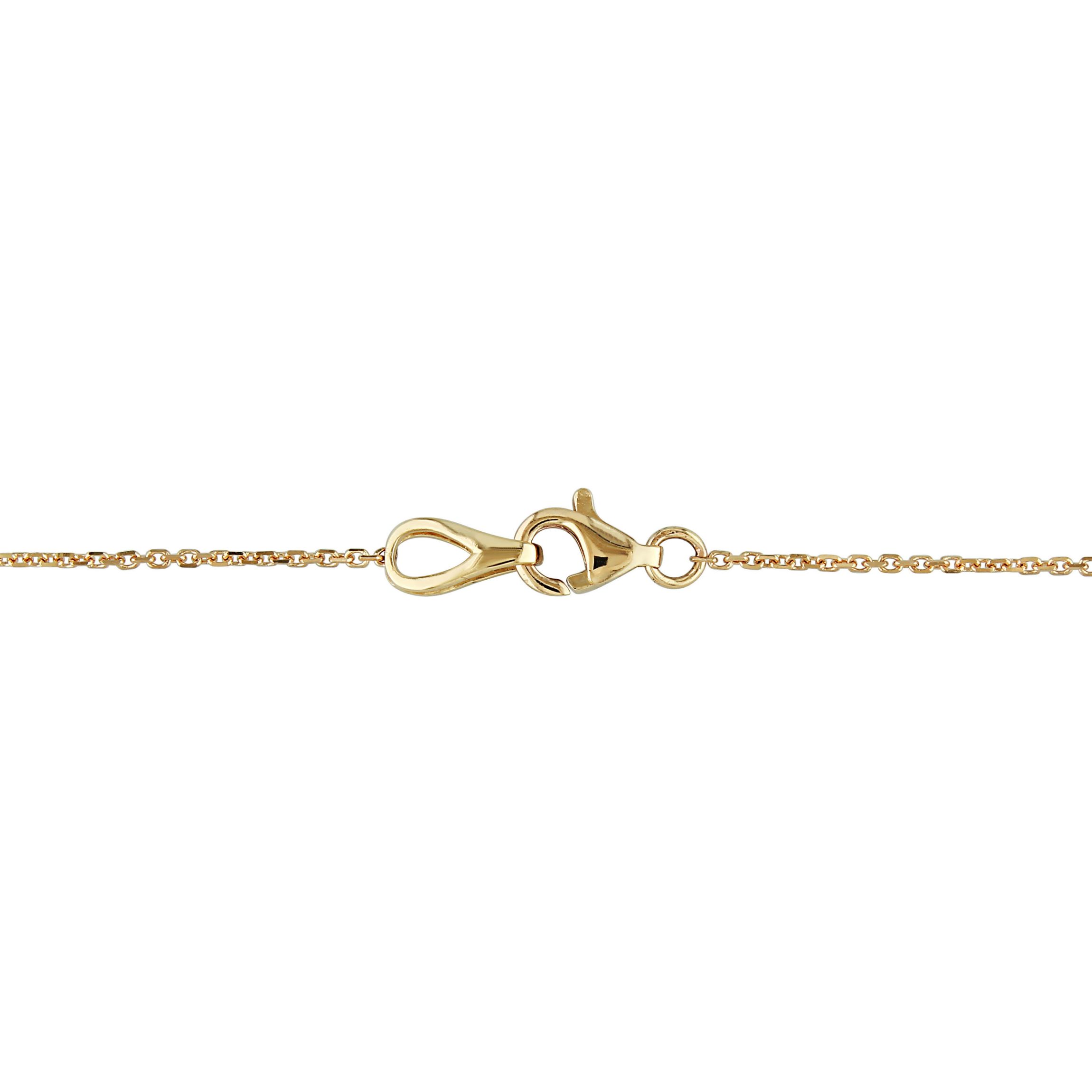 1/4 ct. t.w. Diamond Station Necklace in 14K Yellow Gold