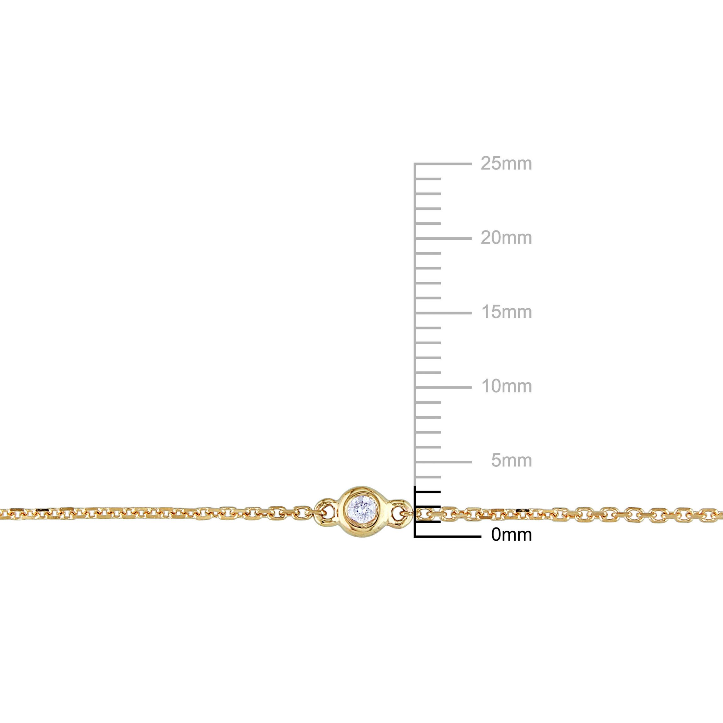 1/4 ct. t.w. Diamond Station Necklace in 14K Yellow Gold