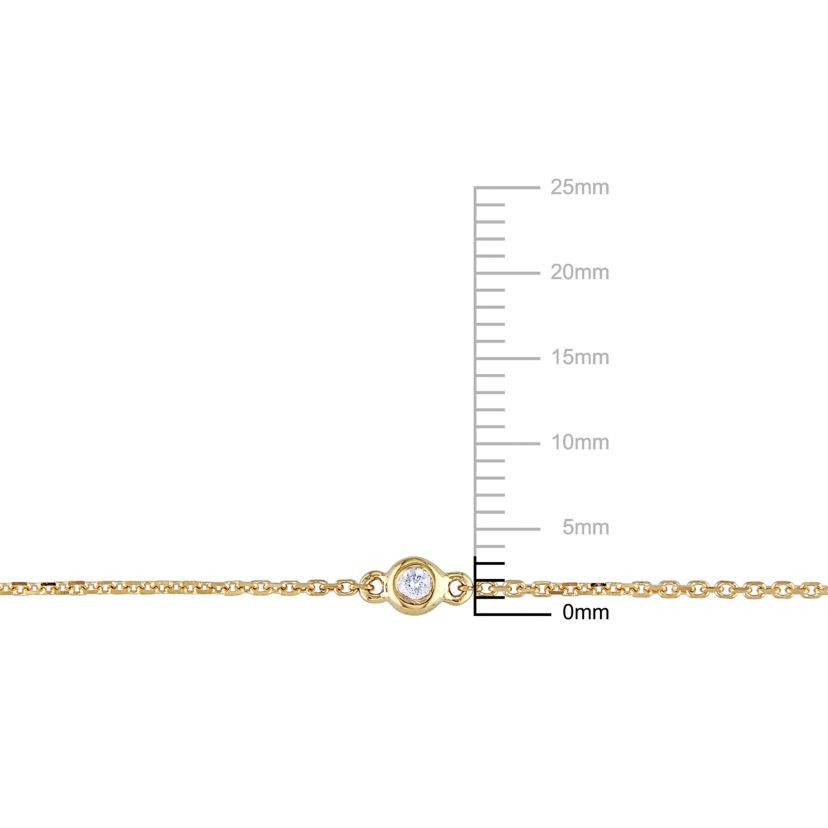 1/4 ct. t.w. Diamond Station Necklace in 14K Yellow Gold
