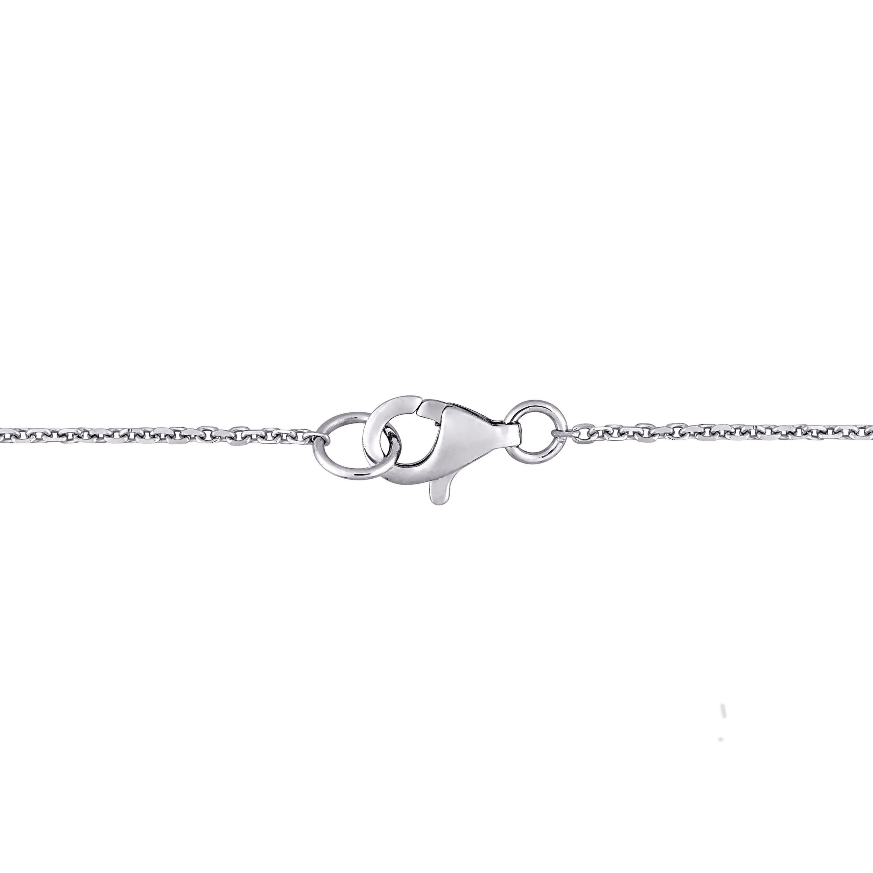1/3 ct. t.w. Diamond Station Necklace in 14K White Gold