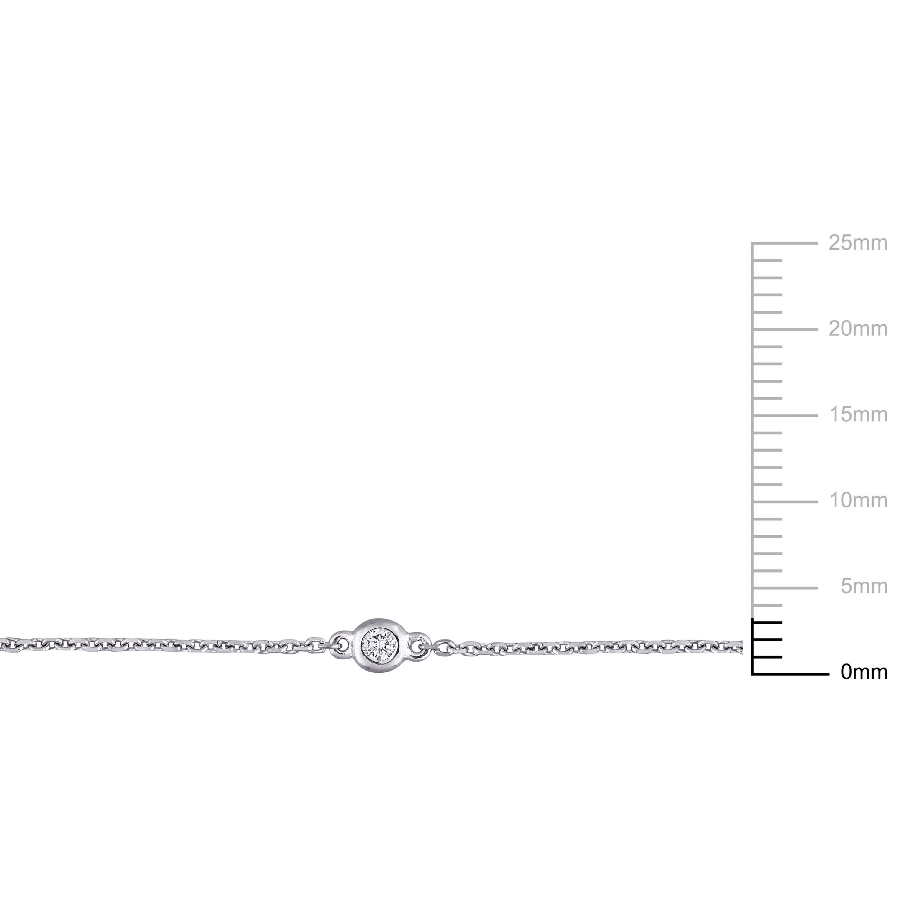 1/3 ct. t.w. Diamond Station Necklace in 14K White Gold