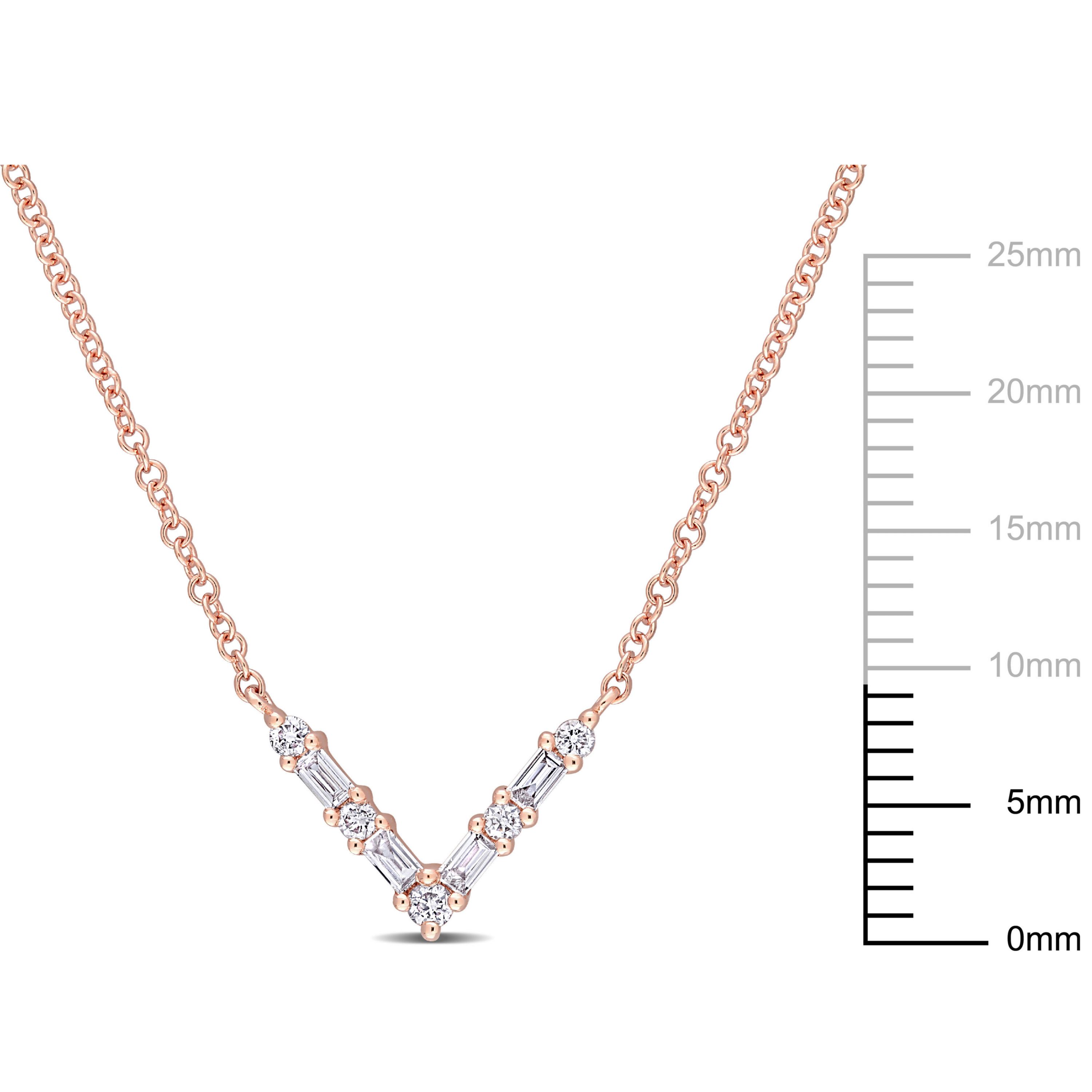 1/6 ct. t.w. Diamond Necklace in 14K Rose Gold