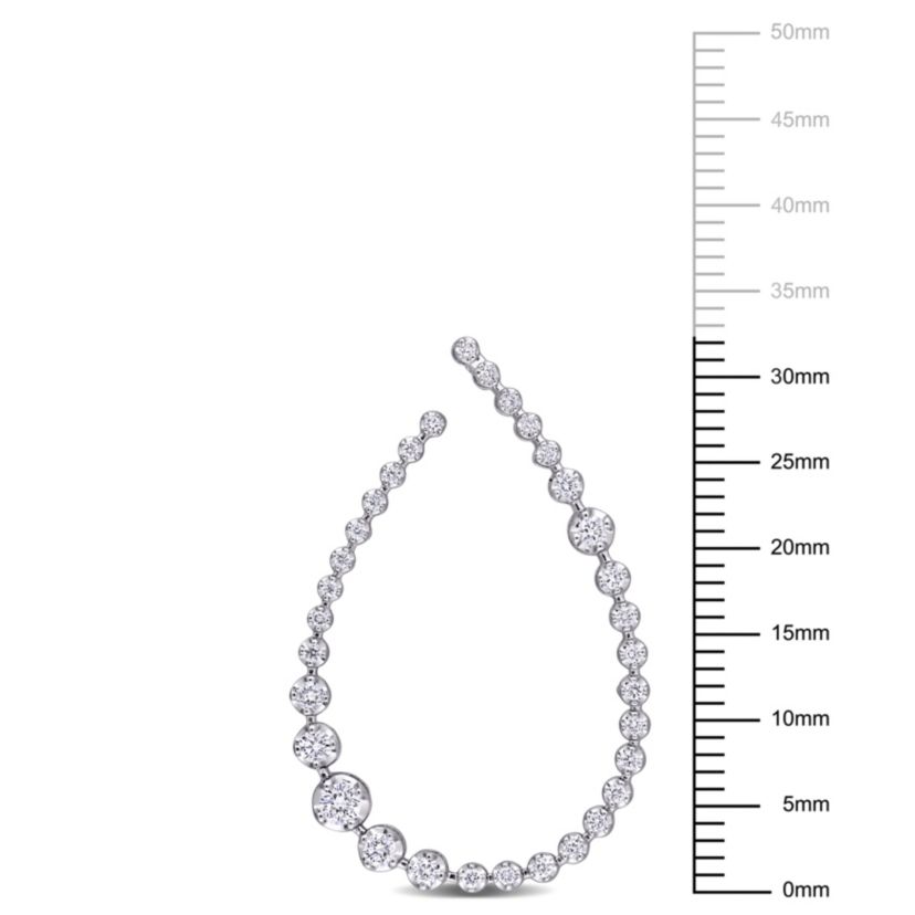 5/8 ct. t.w. Diamond Teardrop Earrings in 14K White Gold