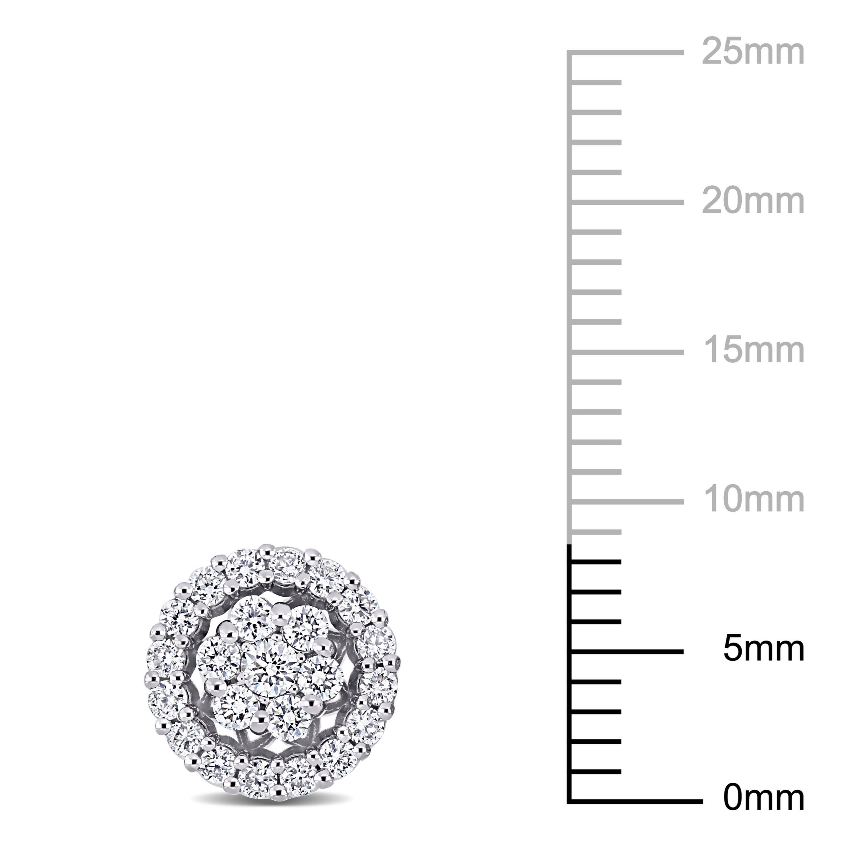 1/2 ct. t.w. Diamond Halo Stud Earrings in 14K White Gold