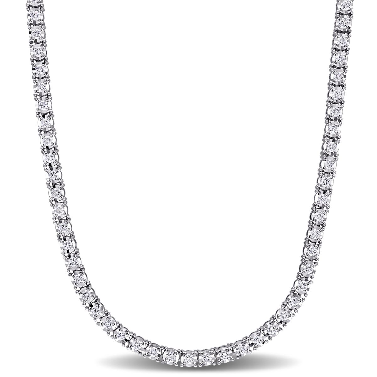 7 ct. t.w. Diamond Tennis Necklace in 14K White Gold