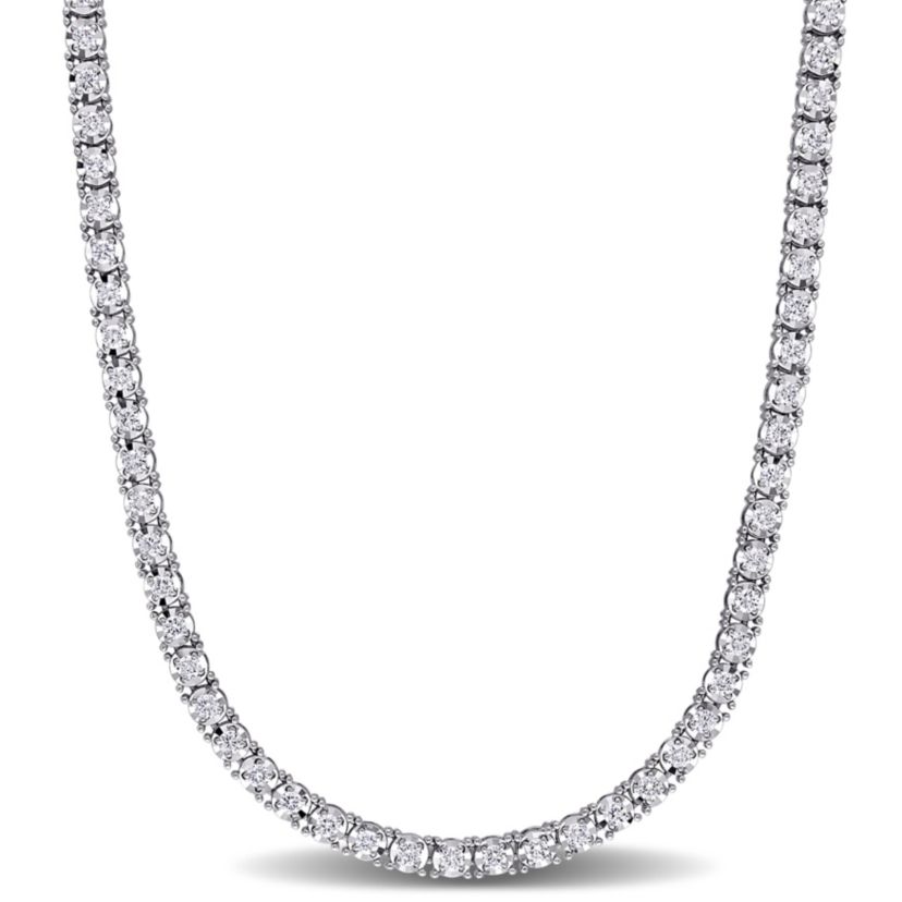 7 ct. t.w. Diamond Tennis Necklace in 14K White Gold