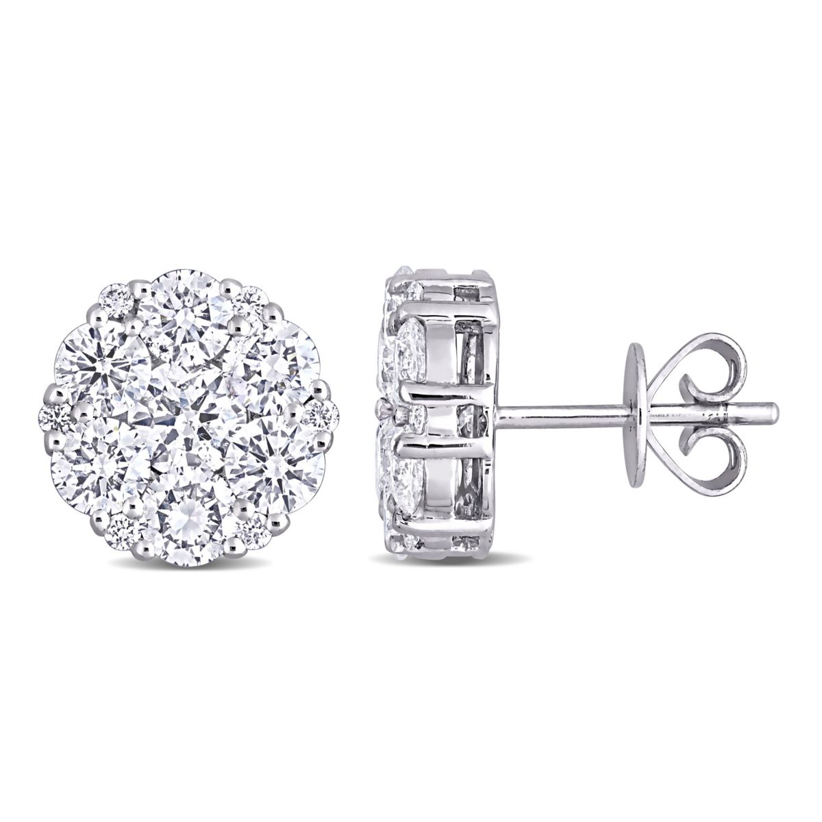 2.66 ct. t.w. Diamond Composite Stud Earrings in 14K White Gold