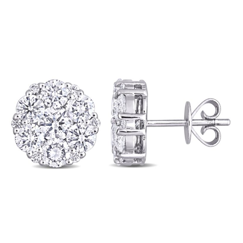 2.66 ct. t.w. Diamond Composite Stud Earrings in 14K White Gold
