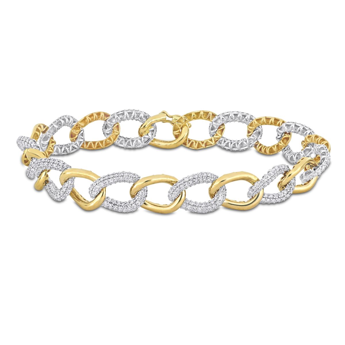 2.40 ct. t.w. Diamond Link Bracelet in 14K Two-Tone Gold