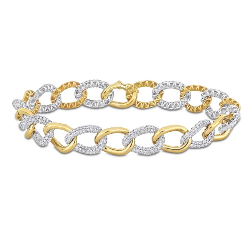 2.40 ct. t.w. Diamond Link Bracelet in 14K Two-Tone Gold