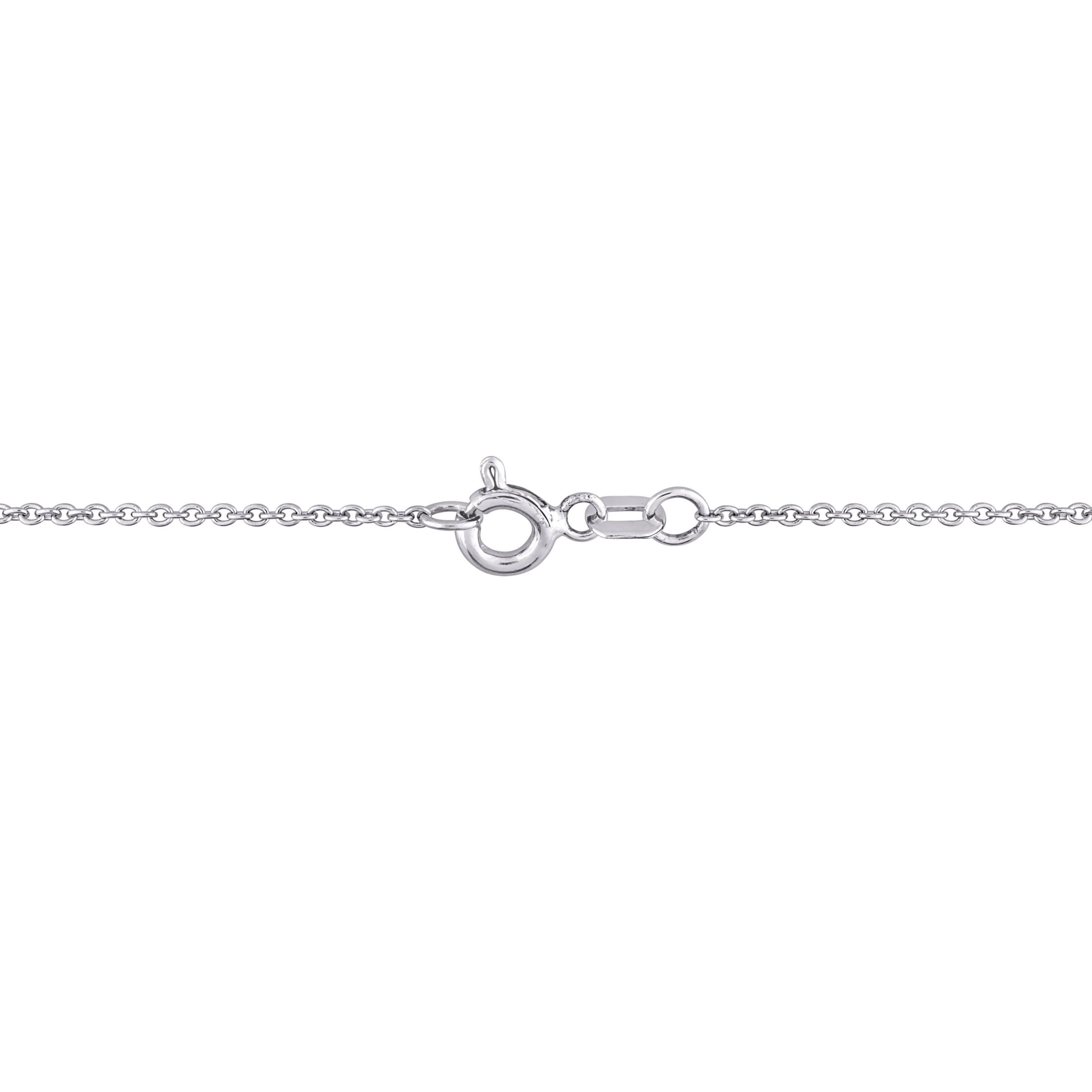 3/4 ct. t.w. Diamond Station Necklace in 14K White Gold