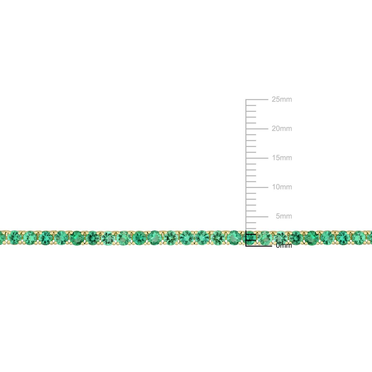 Emerald Tennis Necklace in 14K Yellow Gold