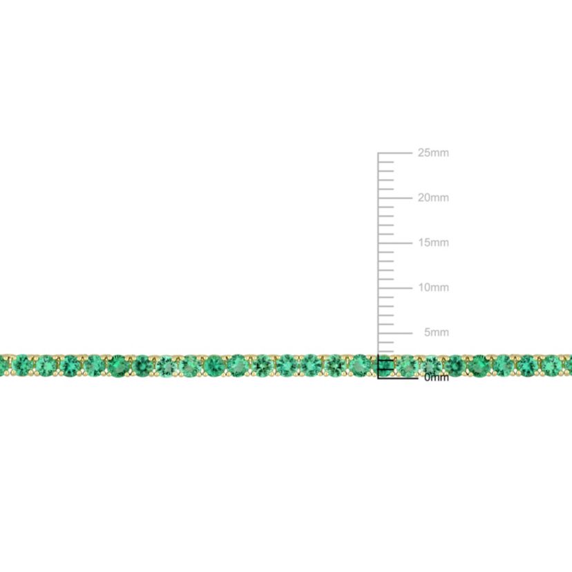 Emerald Tennis Necklace in 14K Yellow Gold