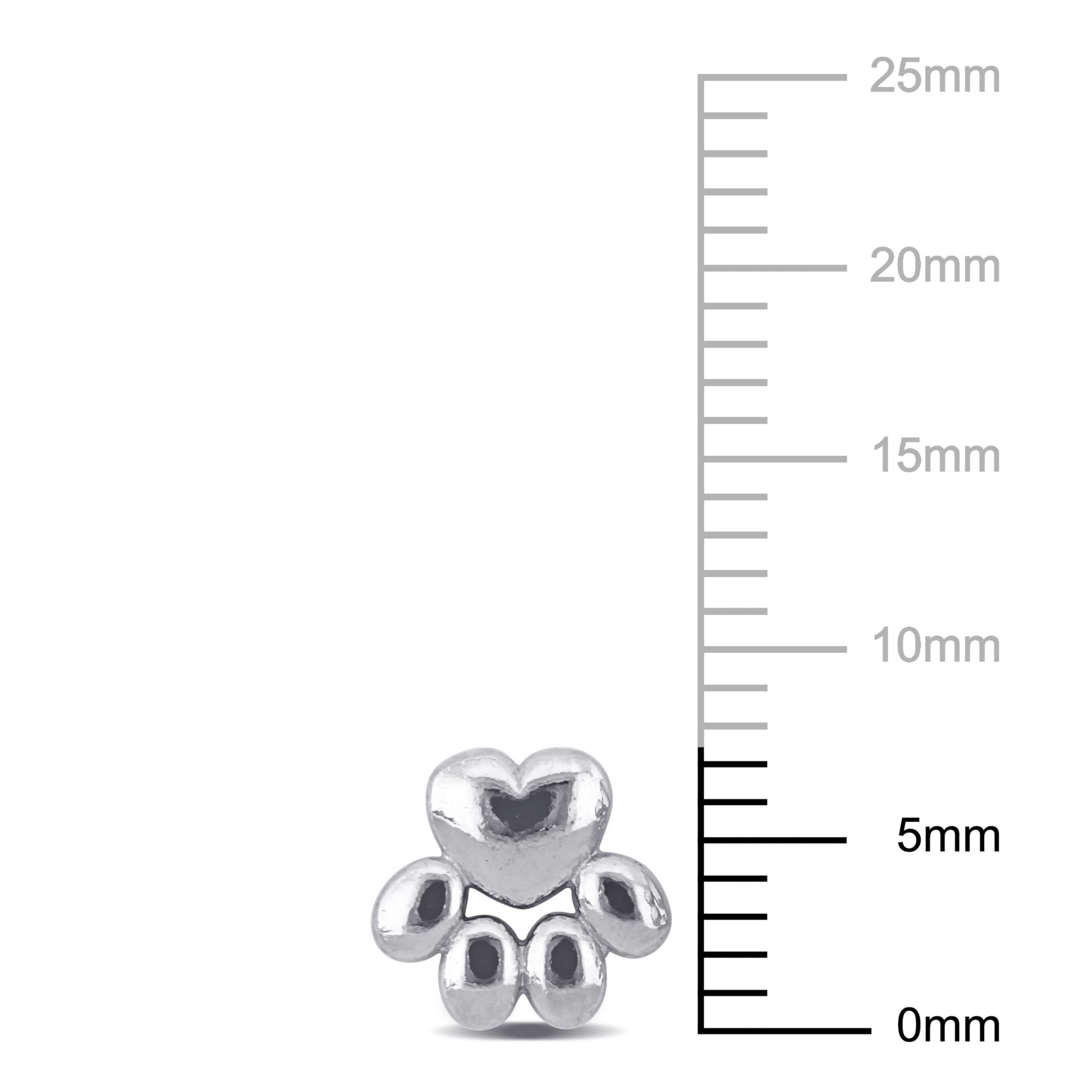 Paw Stud Earrings in Sterling Silver