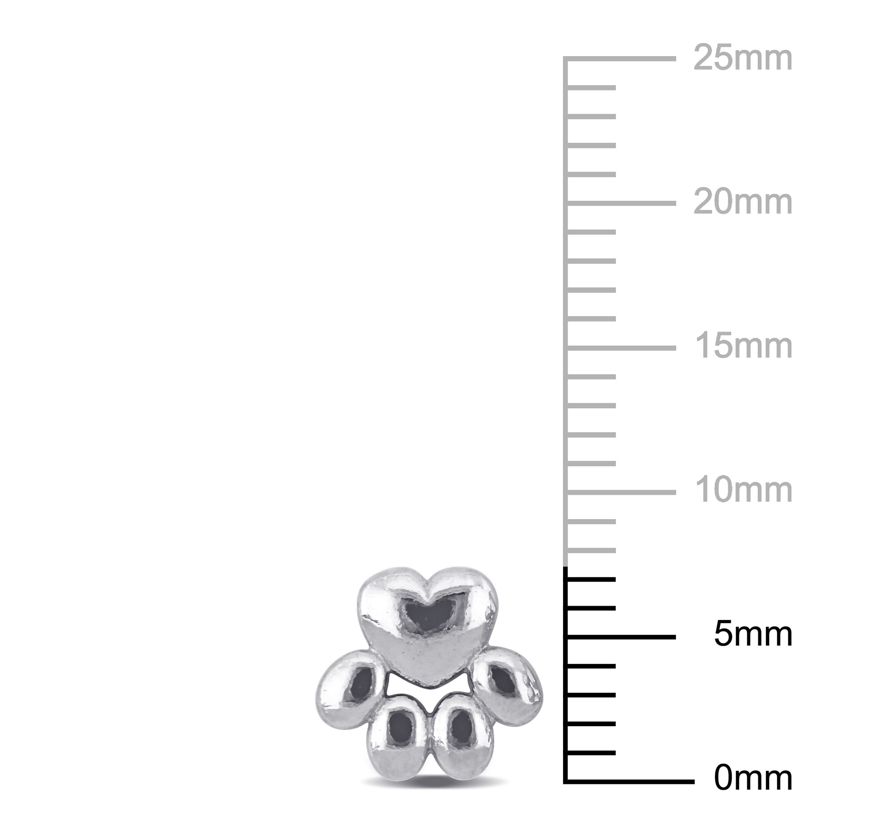 Paw Stud Earrings in Sterling Silver