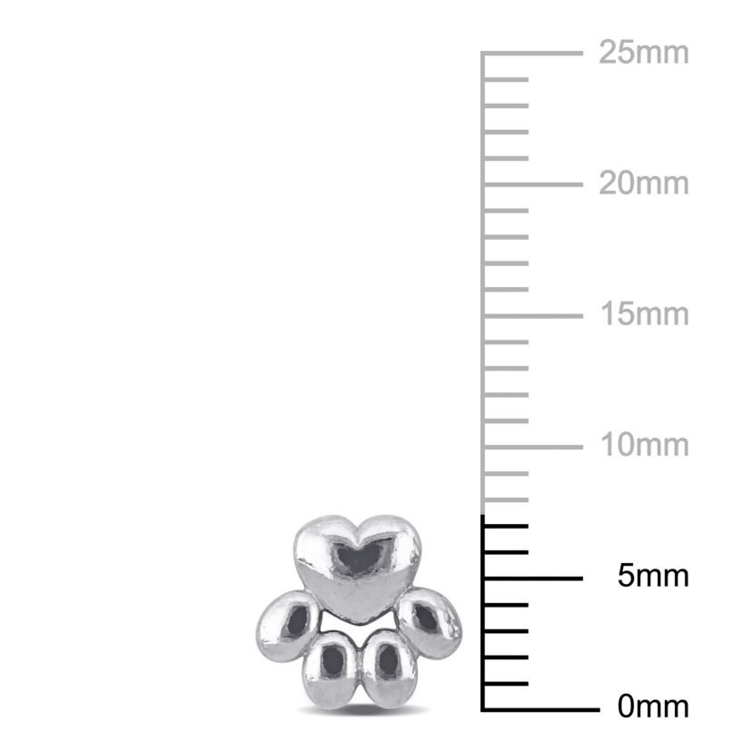 Paw Stud Earrings in Sterling Silver
