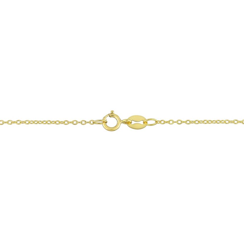 Lab Created 2-Pc Set of Created Sapphire Halo Earrings and Necklace in Yellow Plated Sterling Silver
