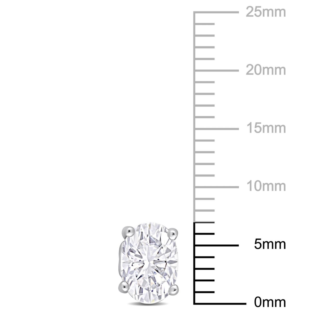 Lab Created Created White Sapphire Stud Earrings in Sterling Silver