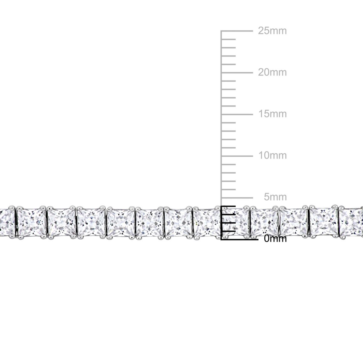 Lab Created Created White Sapphire Tennis Bracelet in Sterling Silver