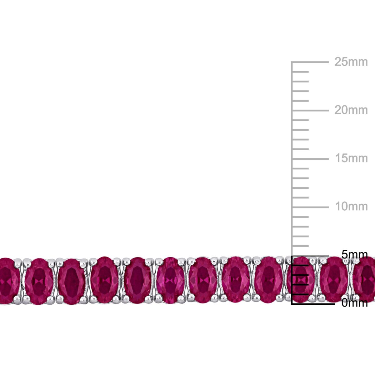 Lab Created Created Ruby Tennis Bracelet in Sterling Silver