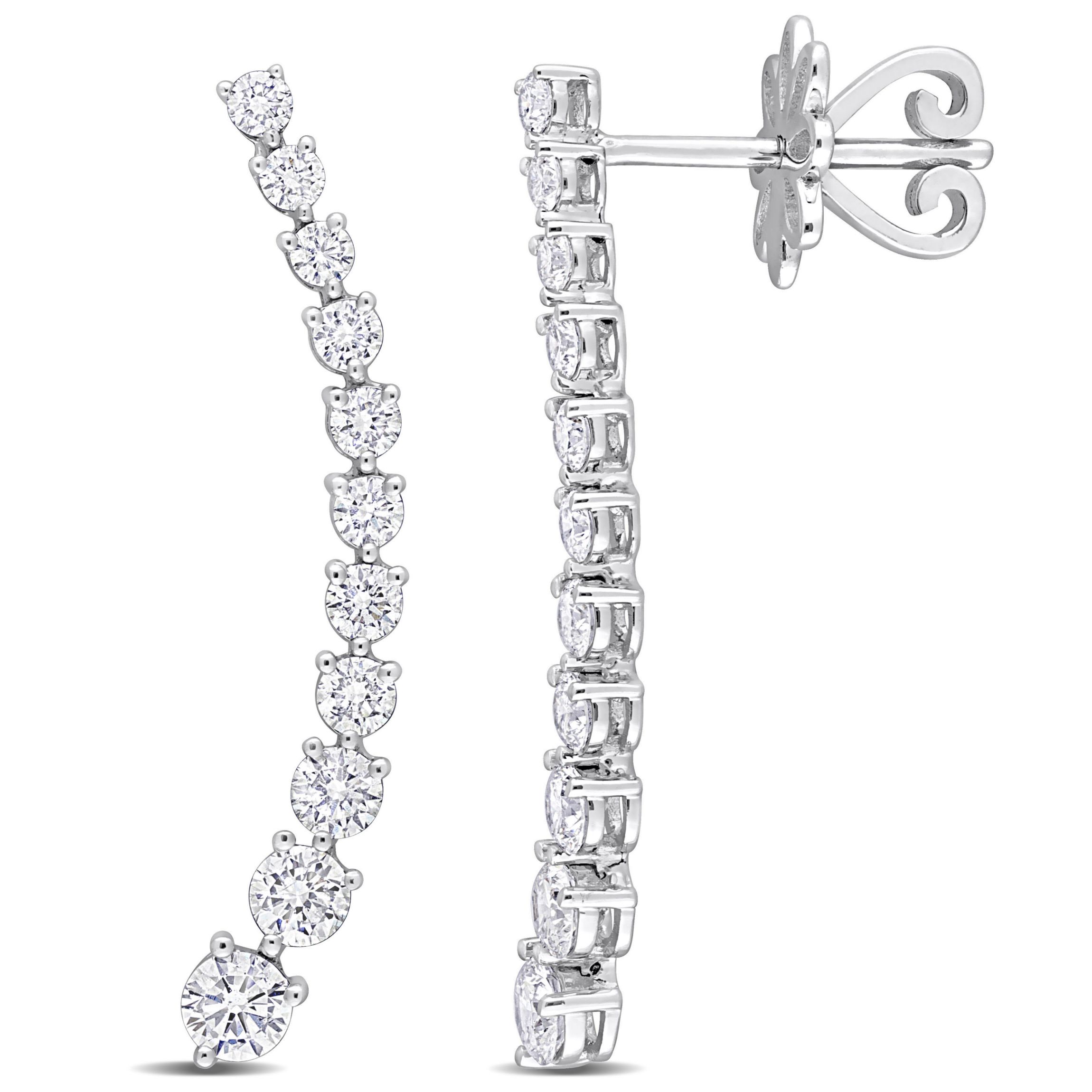 1.16 ct. t.w. Diamond Graduated Drop Earrings in 14K White Gold