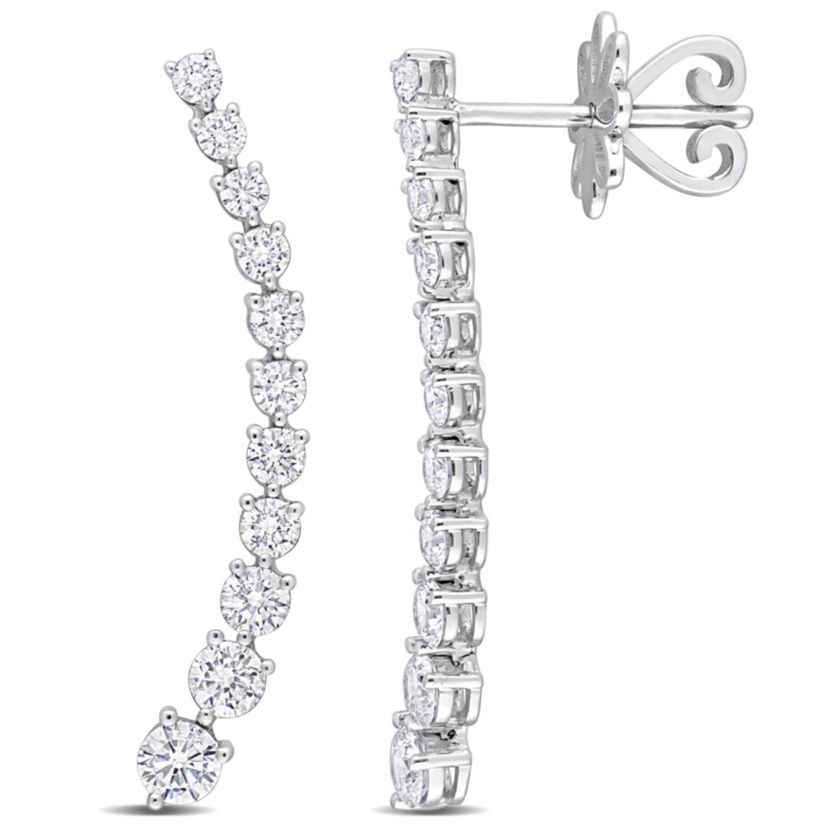 1.16 ct. t.w. Diamond Graduated Drop Earrings in 14K White Gold