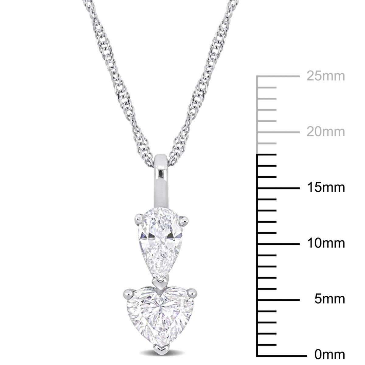 1.13 ct. t.w. Diamond Drop Necklace in 14K White Gold, 18"