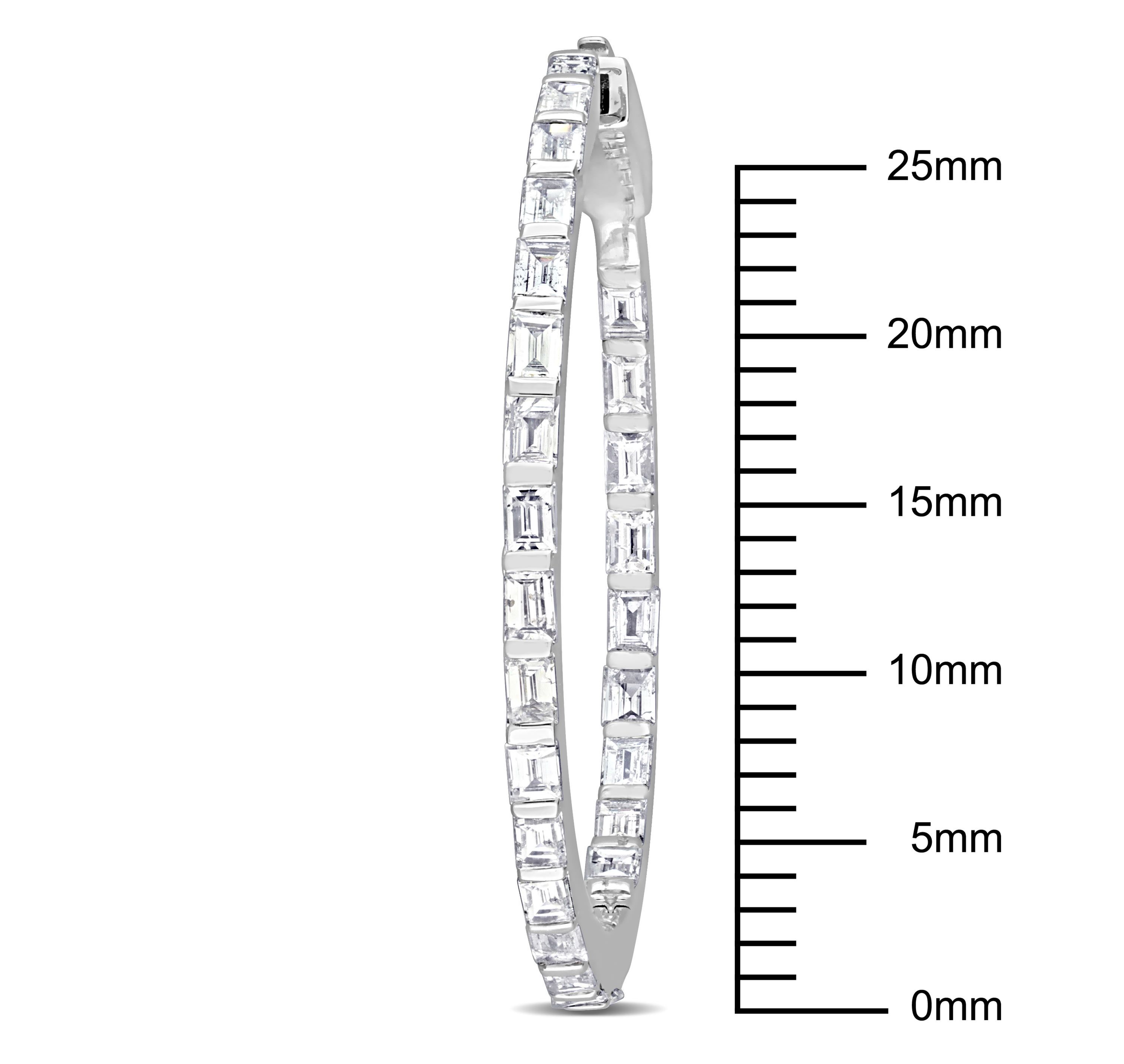 2.08 ct. t.w. Diamond Inside-Outside Hoop Earrings in 14K White Gold