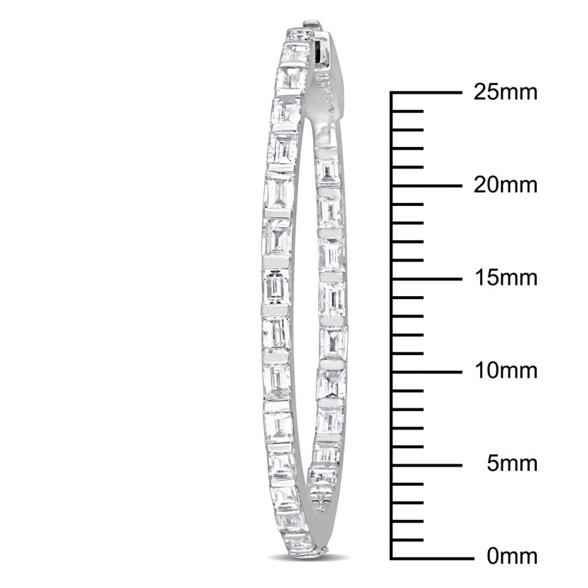 2.08 ct. t.w. Diamond Inside-Outside Hoop Earrings in 14K White Gold