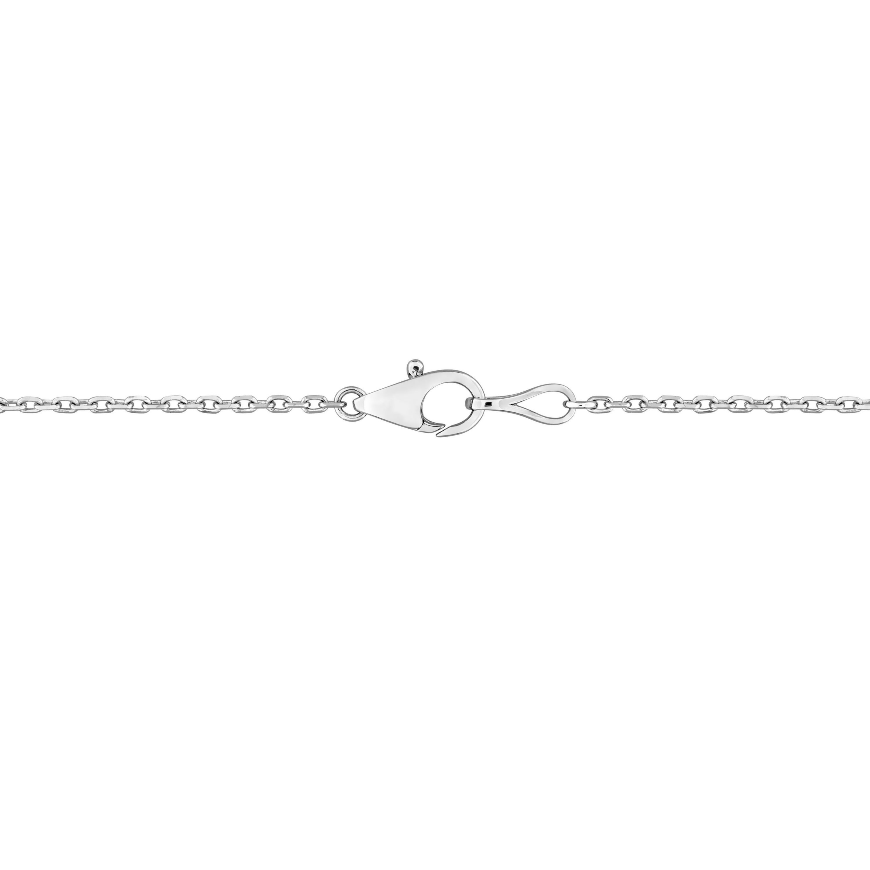4/5 ct. t.w. Diamond Cluster Necklace in 14K White Gold, 16.75"