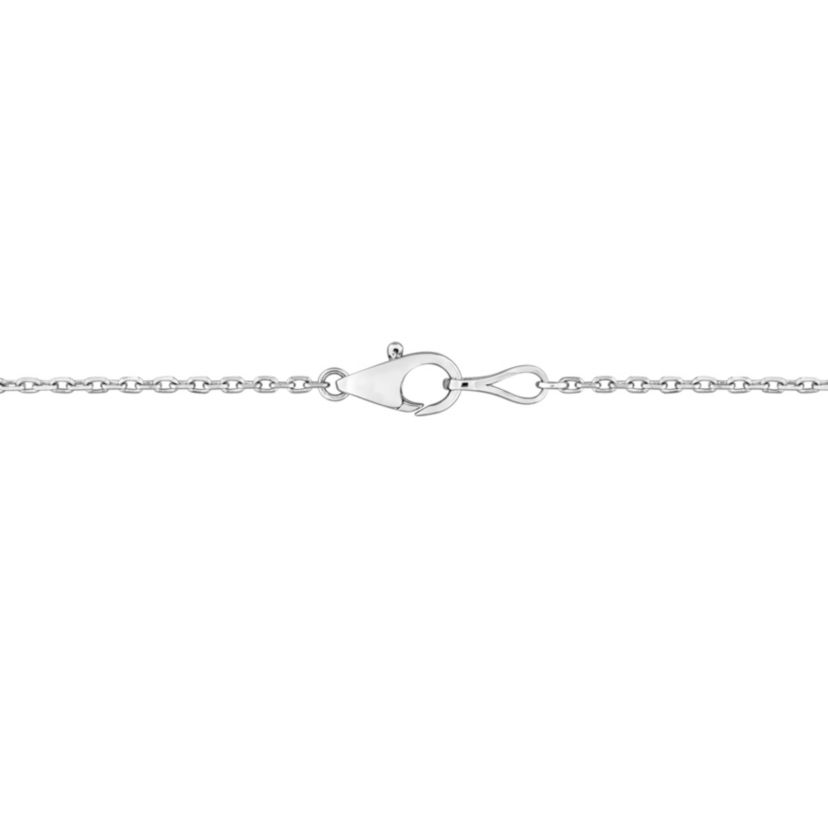 4/5 ct. t.w. Diamond Cluster Necklace in 14K White Gold, 16.75"