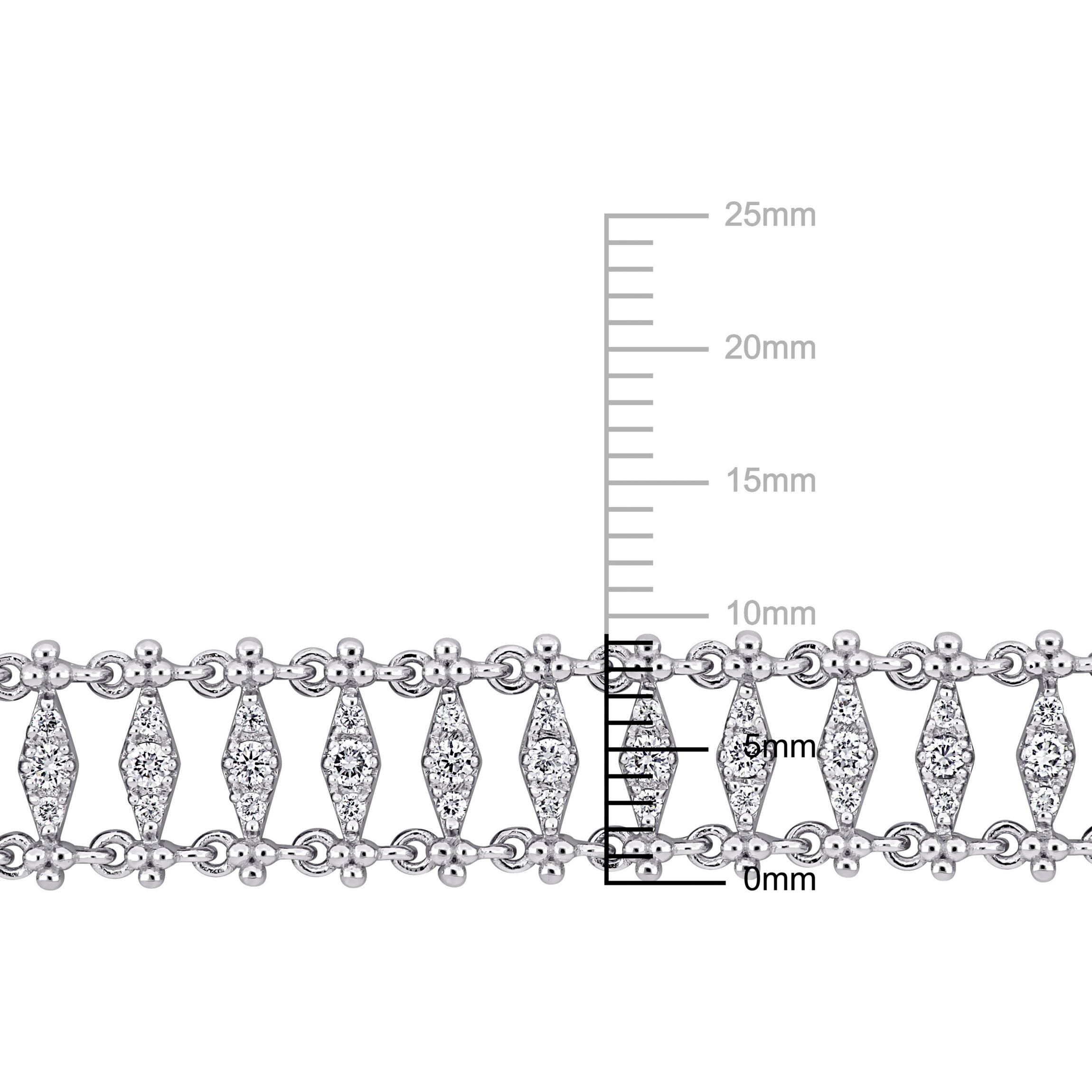 1.53 ct. t.w. Diamond Vintage Bracelet in 14K White Gold, 7"