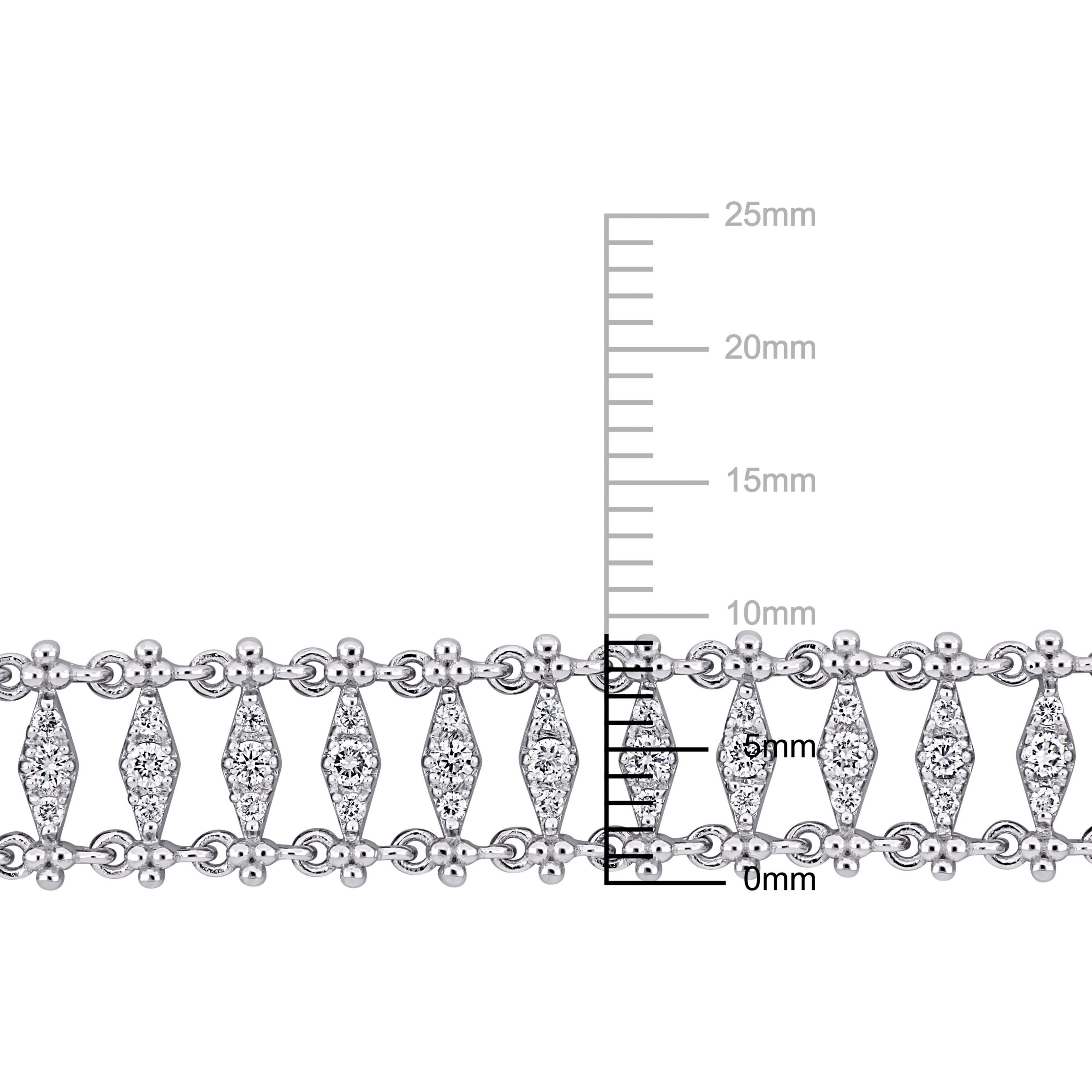 1.53 ct. t.w. Diamond Vintage Bracelet in 14K White Gold, 7"