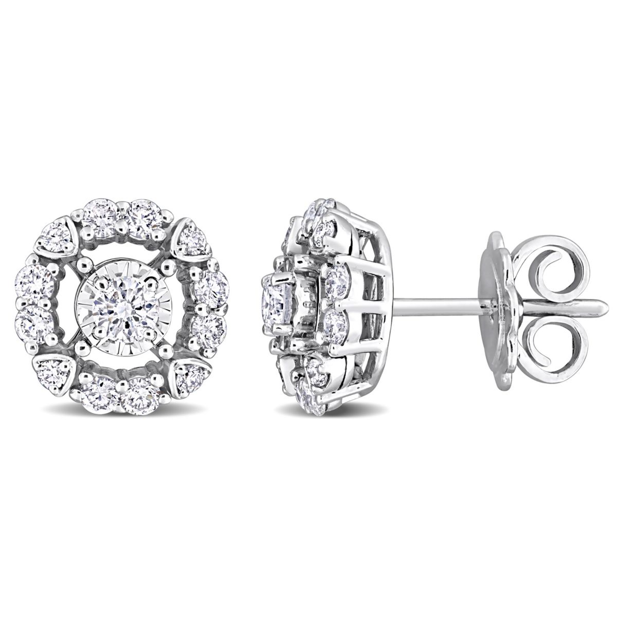 3/4 ct. t.w. Diamond Stud Earrings in 14K White Gold