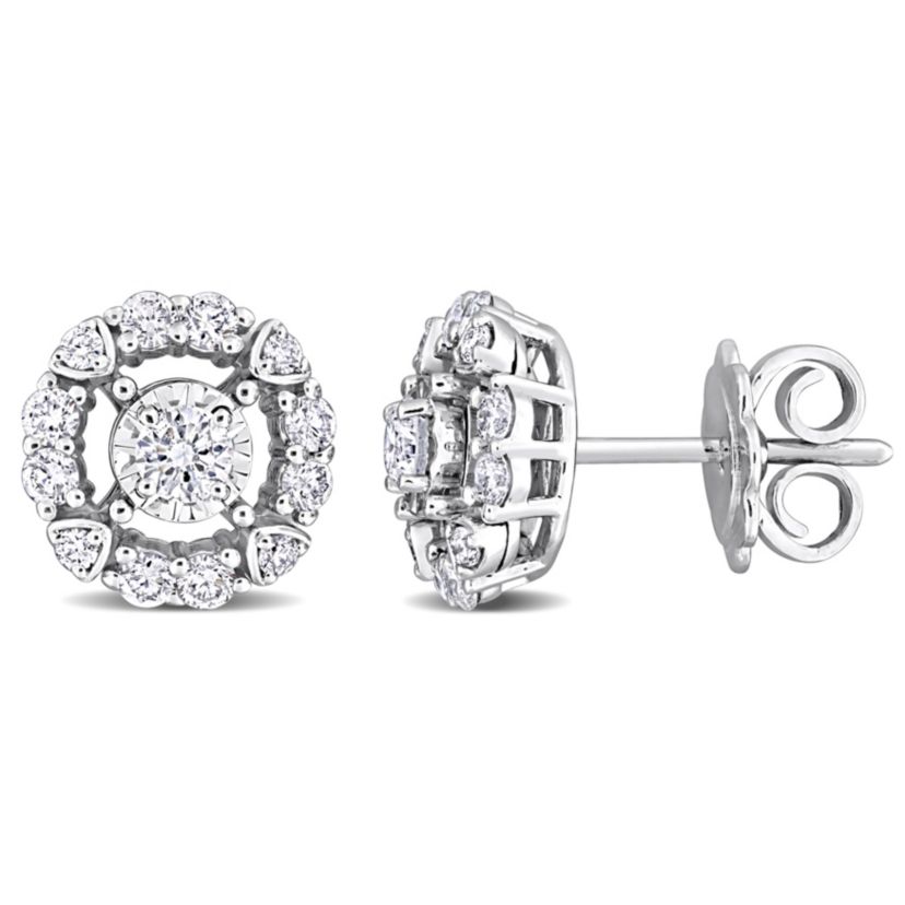 3/4 ct. t.w. Diamond Stud Earrings in 14K White Gold