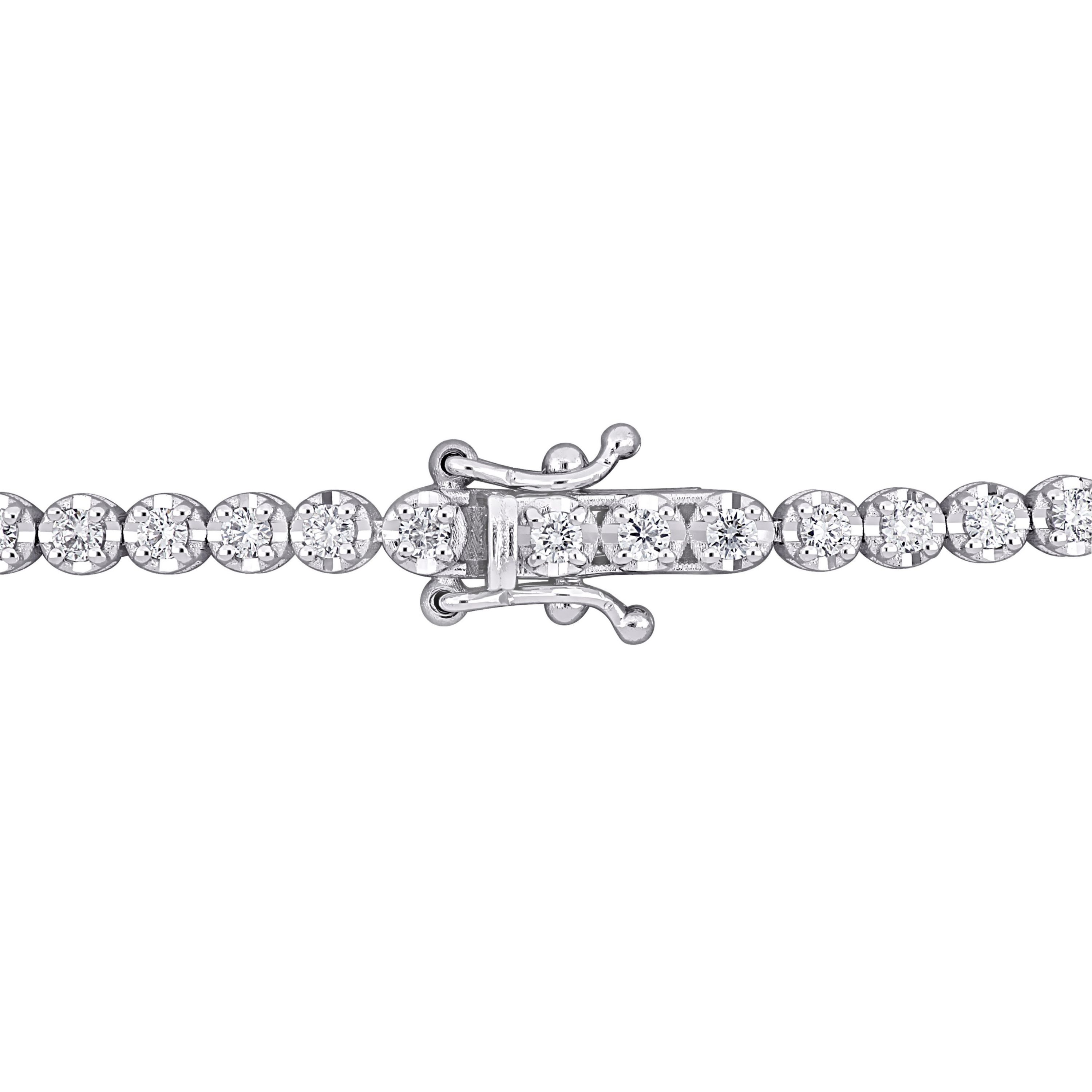 1.56 ct. t.w. Diamond Tennis Bracelet in 14K White Gold, 7"
