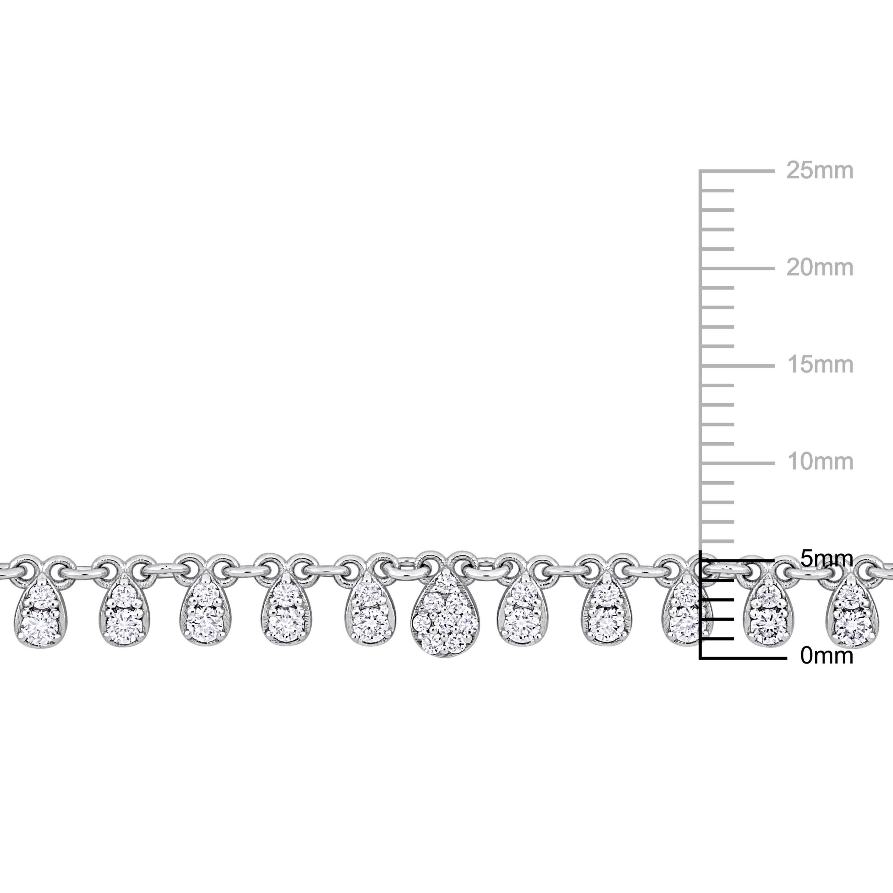 3/4 ct. t.w. Diamond Cocktail Necklace in 14K White Gold, 19"