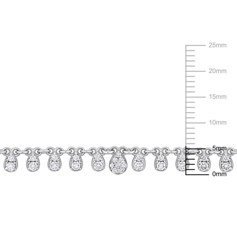 3/4 ct. t.w. Diamond Cocktail Necklace in 14K White Gold, 19"