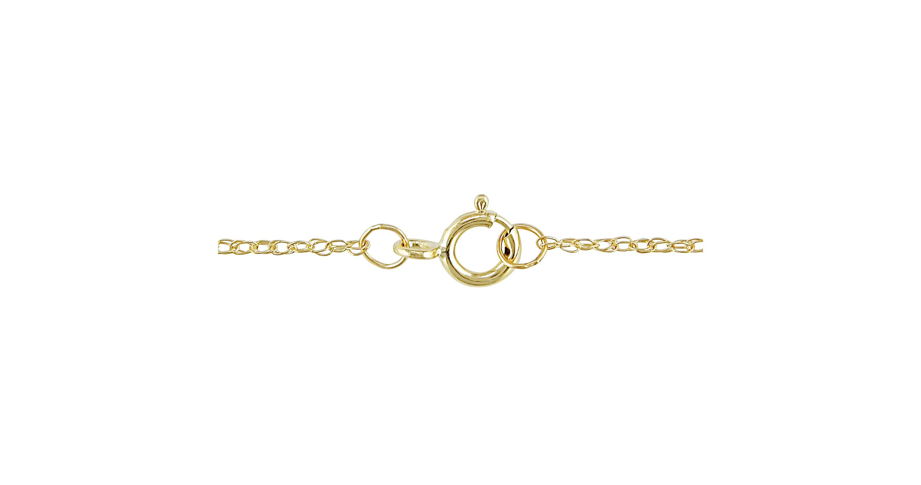 Diamond Accent "Mom" Heart Pendant with Chain in 10K Yellow Gold, 17"