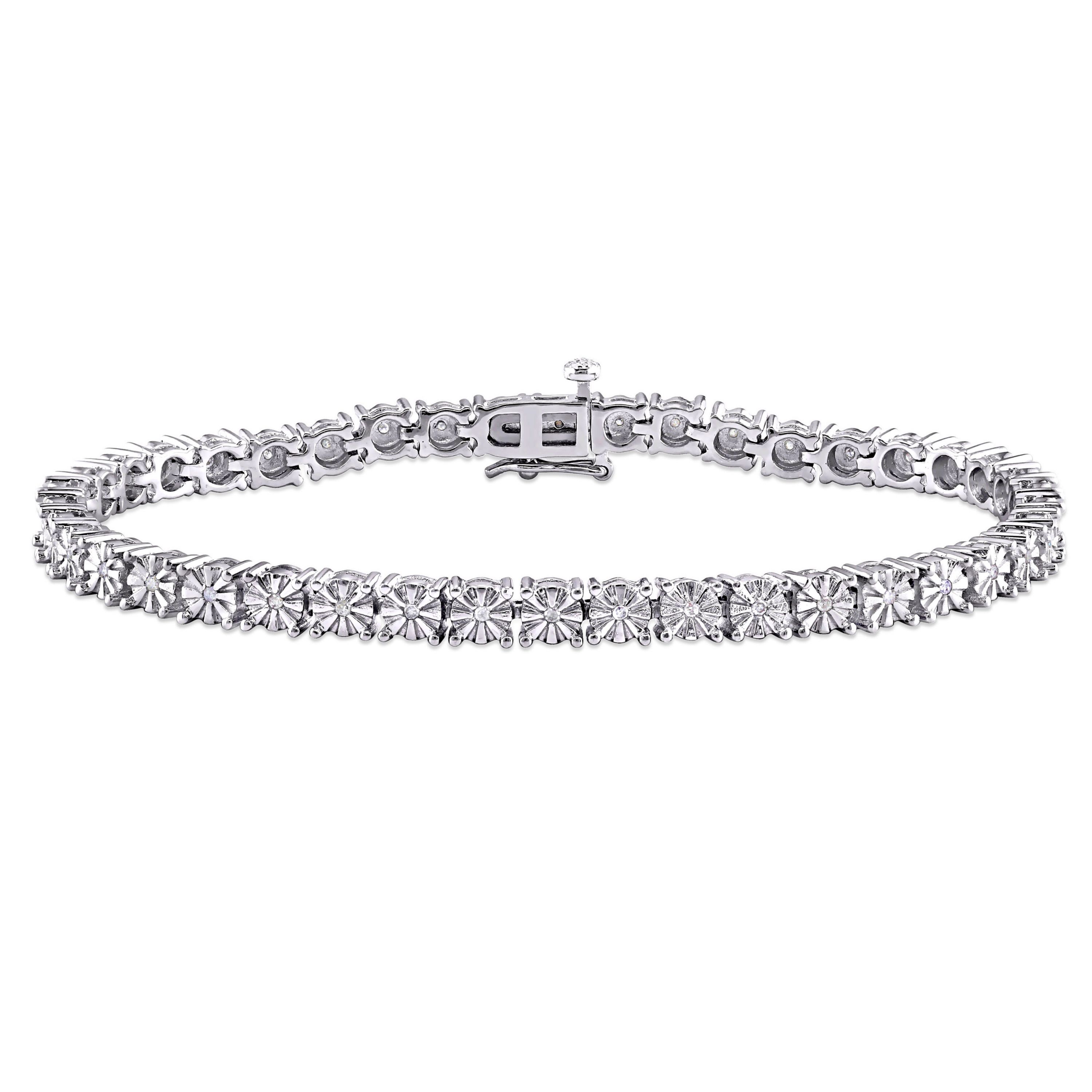 1/4 ct. t.w. Diamond Tennis Bracelet in Sterling Silver, 7"