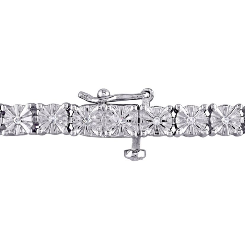 1/4 ct. t.w. Diamond Tennis Bracelet in Sterling Silver, 7"