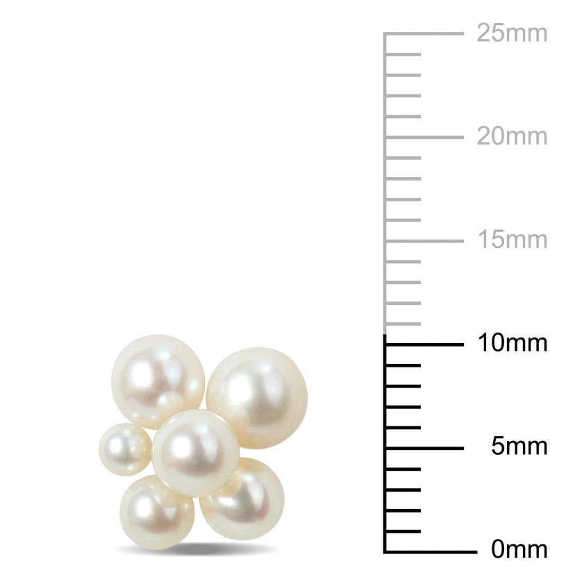 2.5-5.5MM Freshwater Cultured Pearl Stud Earrings in 14K Yellow Gold