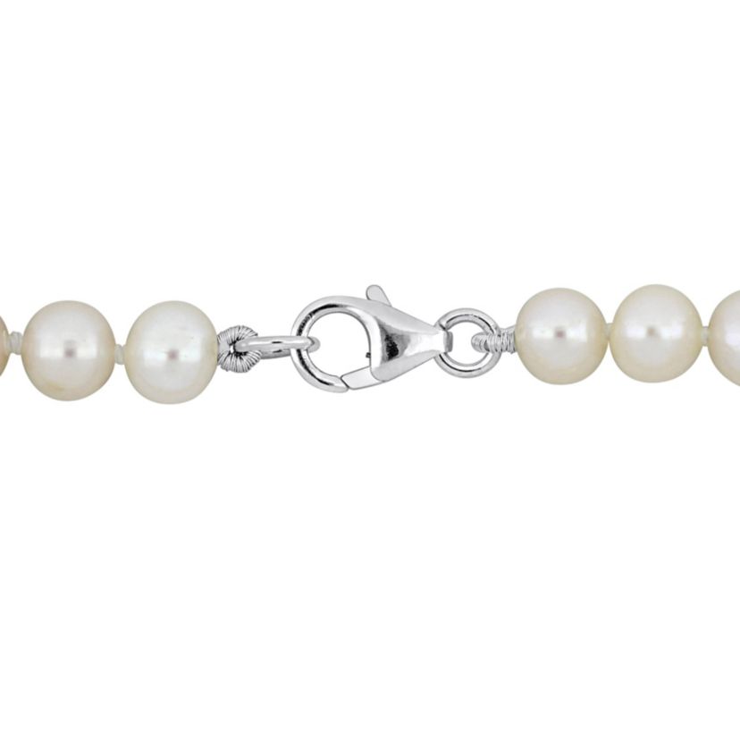6-11MM Graduated Freshwater Cultured Pearl Strand Necklace with Sterling Silver Clasp, 18"