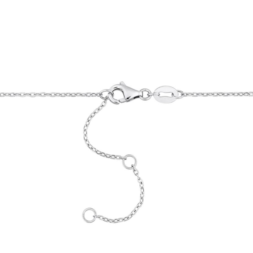 Blue Topaz Bead Necklace in Sterling Silver, 16.5"+2"