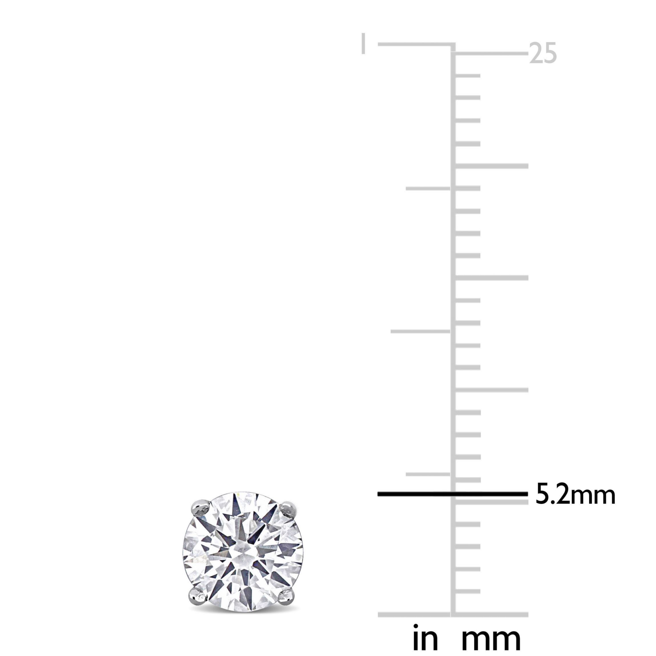Lab Created 1 ct. t.w. Lab Grown Diamond Martini Style Solitaire Stud Earrings in 14K White Gold