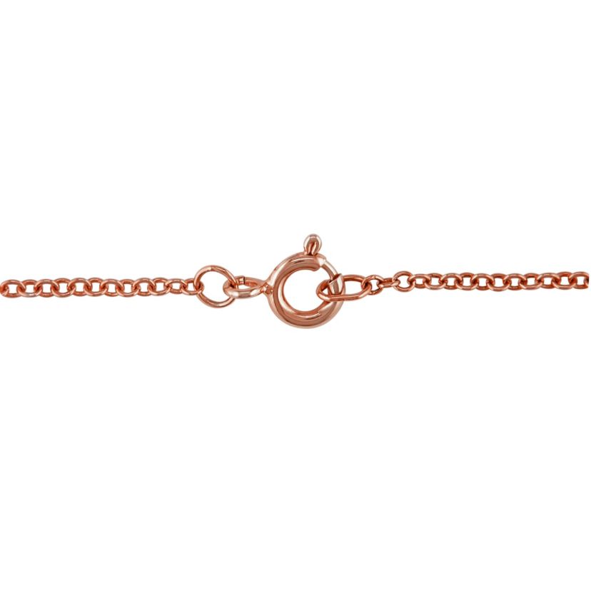 Rose de France and 1/10 ct. t.w Diamond Heart Pendant with Chain in 2-Tone Sterling Silver