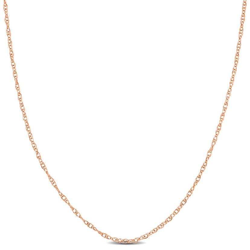 5.5MM Light Rope Chain in 10K Rose Gold, 18"