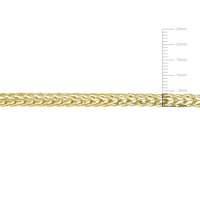 4.2MM Foxtail Chain Anklet in Yellow Plated Sterling Silver, 9"